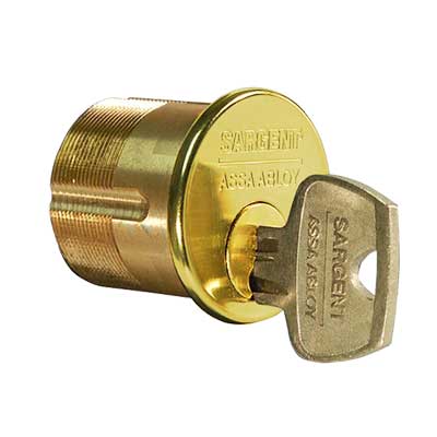 Sargent 41-RA-US3-KD, Mortise Cylinder, 1 1/8 Length, 6 Pin RA Keyway